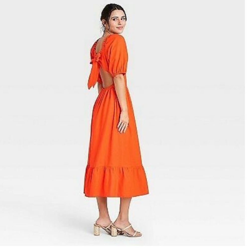 NWT Who What Wear Puff Sleeve Dress, sz M